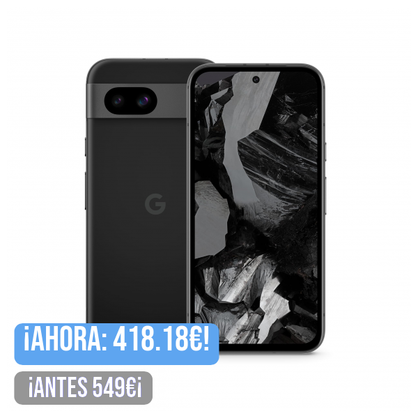 Google Pixel 8a - Smartphone Android Libre con Cámara Pixel Avanzada, batería de 24 Horas de duración y potentes Funciones de Seguridad - Obsidiana, 128GB