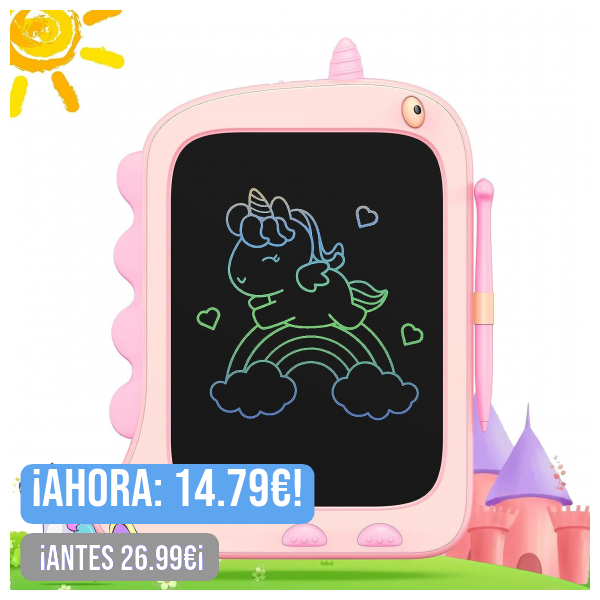 ORSEN Tableta de Escritura LCD 8,5 Pulgadas, Tablero de Dibujo Electrónico, Pizarra Infantil Juguetes de Dinosaurio Regalo de Cumpleaños para Niñas y Niños de 3 4 5 6 7 8 Años Regalos para Niños Rosa