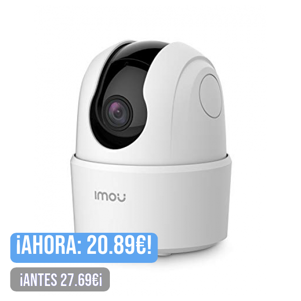 Imou Cámara IP WiFi Interior 2K(3MP) con Detección de Humano, Cámara de Vigilancia WiFi Interior 360° con Sirena, Audio Bidireccional, Modo de Privacidad, Compatible con Alexa para Bebé/Mascotas