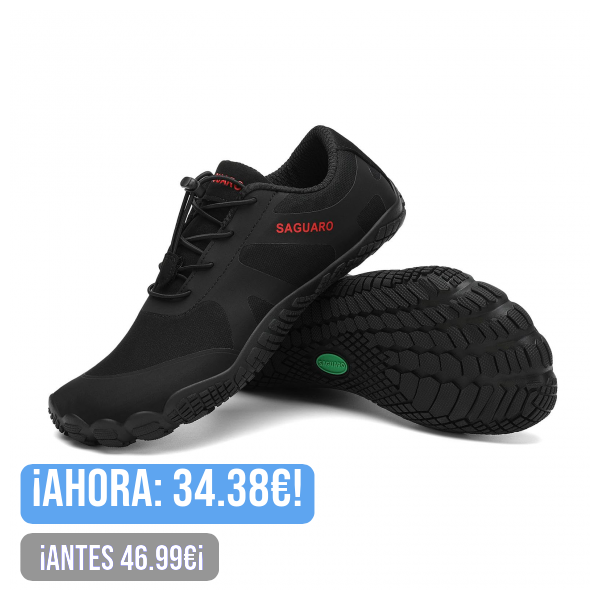 SAGUARO Barefoot Zapatillas Minimalista Ligera Zapatillas de Trail Running para Zero Drop Soles, Gr.36-48