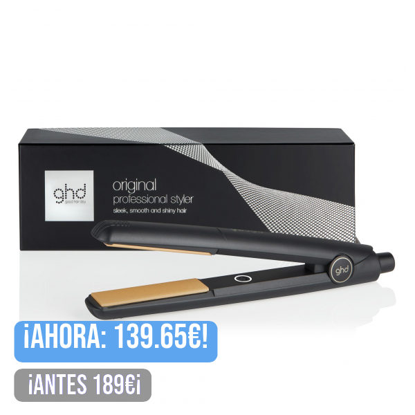 ghd original styler - Plancha de pelo profesional para un cabello pulido, suave y brillante, crea de liso a ondas, tecnología Single-zoneTM, temperatura óptima de peinado 185º, placas cerámicas, negro