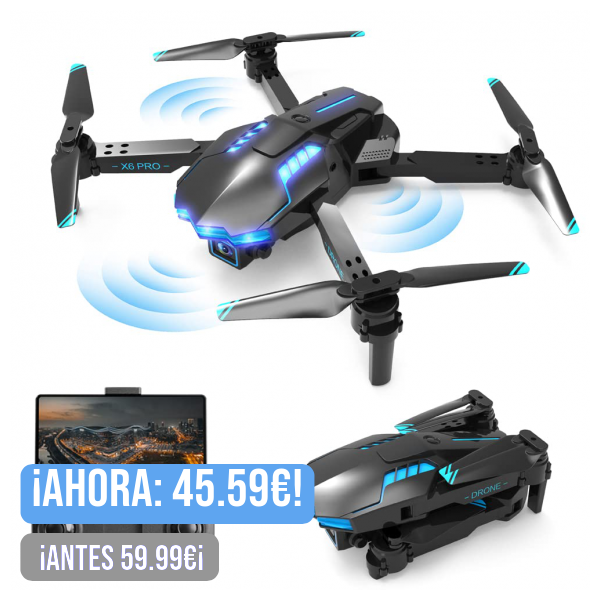 Dron con Camara HD 1080P para Niños y Adultos, RC Quadcopter Drone Plegable para Principiantes, Juguetes para Niños y Niñas Regalos Navidad