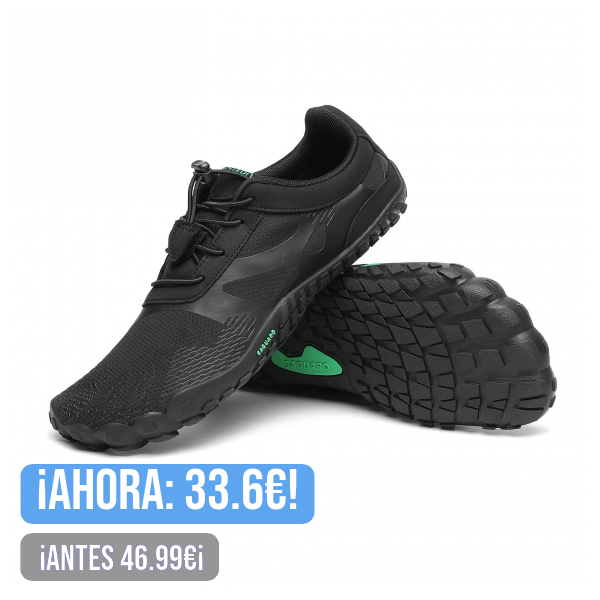 SAGUARO Barefoot Zapatillas Minimalista Ligera Zapatillas de Trail Running para Zero Drop Soles, Gr.36-48