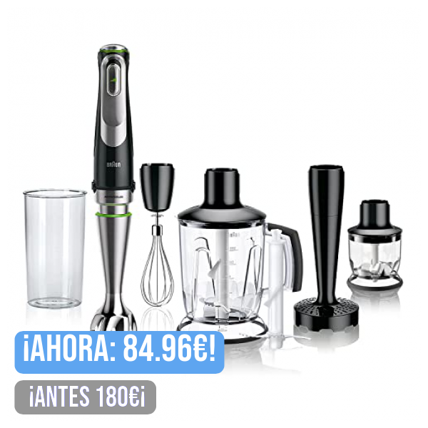 Braun Batidora de Mano, Negro, 1200 W