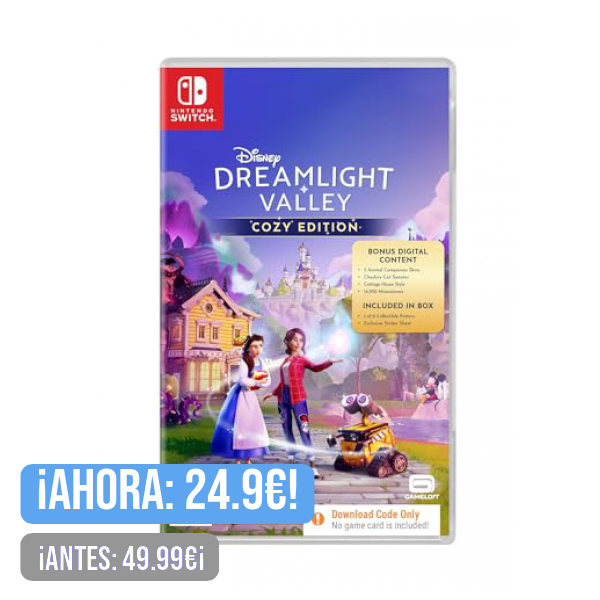 Disney Dreamlight Valley: Cozy Edition (Código de descarga del juego en la caja) - Switch