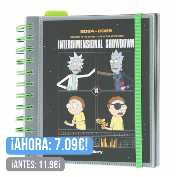 Grupo Erik Agenda escolar 2024 2025 día por página Rick and Morty - Agenda 2024 2025 dia por página ilustraciones - Agenda escolar 2024-2025 niña | Vuelta al cole Material escolar y papeleria