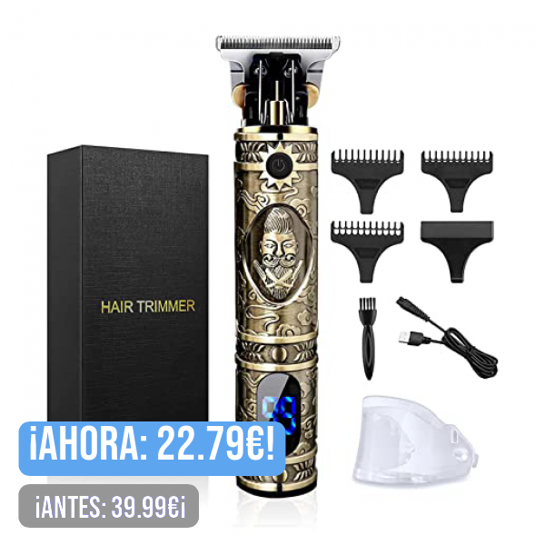 Maquina Cortar Pelo Profesional, Cortapelos Hombre Maquinilla Cortar Pelo Profesional Recortadora de Pelo con Pantalla Digital LCD Recortadora Maquina de Cortar el Pelo Ideal para Contornos