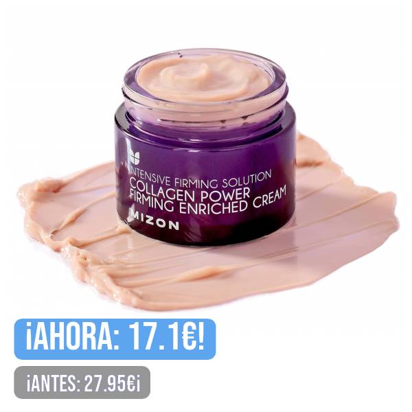 [Mizon] Crema Enriquecida con Colágeno Marino (50ml) Skincare coreano, 54% de colágeno marino, cuidado intensivo antienvejecimiento y líneas finas (Collagen Power Firming Enriched Cream)