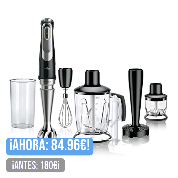 Braun Batidora de Mano, Negro, 1200 W