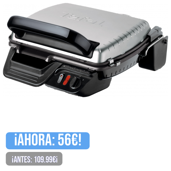 Tefal Ultracompact GC3050 - Grill Barbacoa 2000 W, 3 modos de cocción con termostato regulable, bandejas extraíbles y desmontables para limpieza fácil, función sandwichera, grill o barbacoa