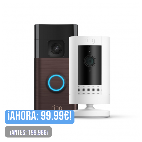 Nuevo Ring videotimbre con batería (Battery Video Doorbell) + Cámara exterior con batería (Stick Up Cam) | instalación fácil por cuenta propia (5 min) | 30 días gratis de Ring Protect