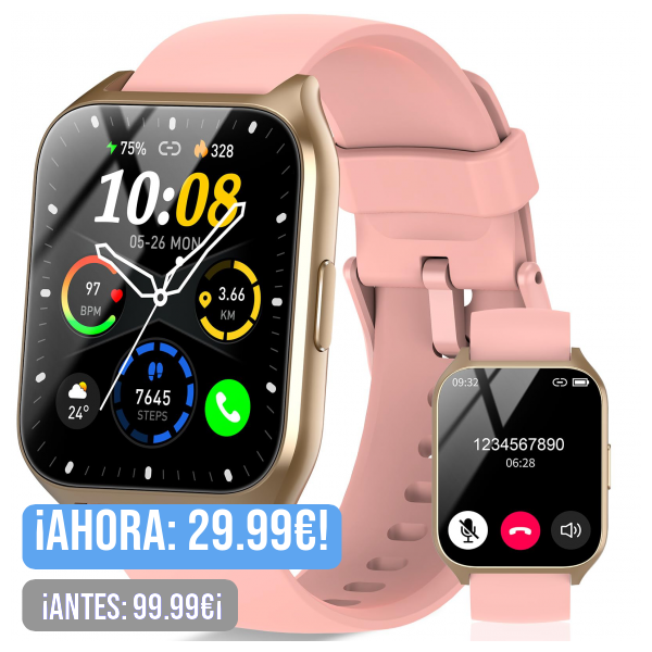 Reloj Inteligente Mujer, 1.85