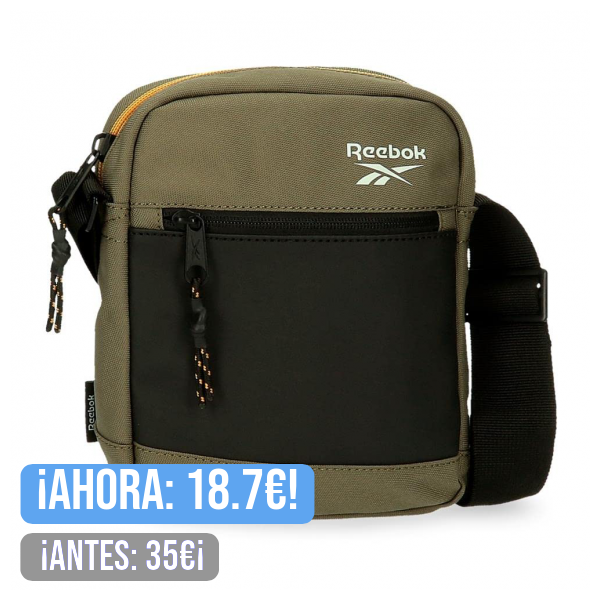 Reebok Hamilton Bandolera mediana Verde 17x22x6 cms Poliéster