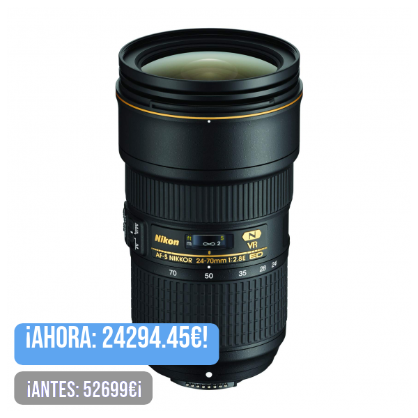 Nikon AF-S FX NIKKOR 24-70mm f/2.8E ED Vibration Reduction Zoom Lens with Auto Focus for Nikon DSLR Cameras