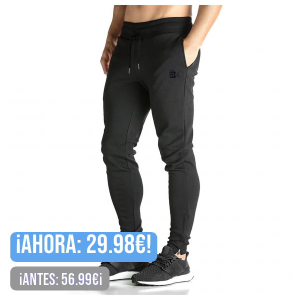 ZENWILL Pantalones Chandal de Algodón con Cremallera Hombre Cómodos Joggers Deporte con Bolsillos Pantalon Cónico Gimnasio Entrenamiento Hombre