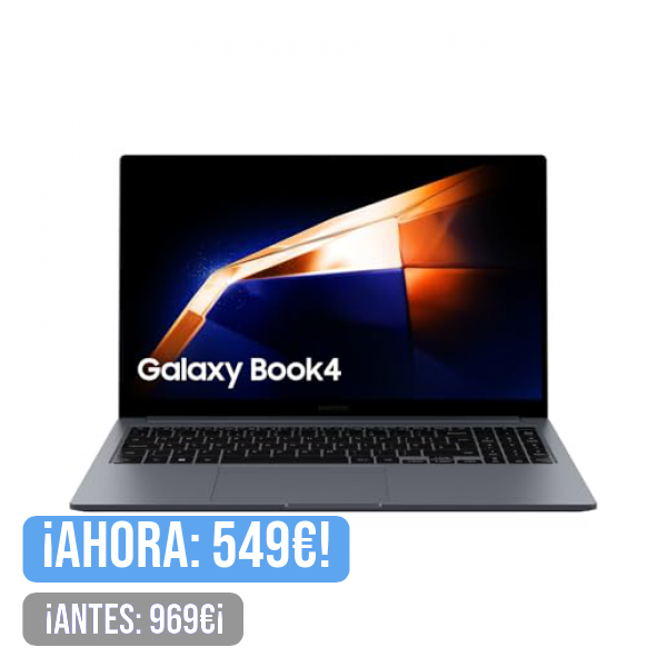 Samsung Galaxy Book4, Ordenador Portátil Ultrafino 15.6