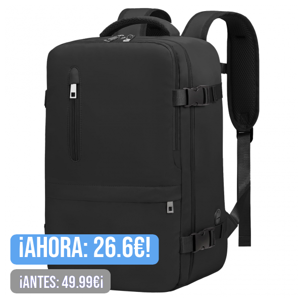 VMIKIV Mochila Viaje Cabina Avion 40x20x25 para Ryanair Mochila Bolso Mujer de Mano Hombre 20L Maletas de Cabina Vuelo Portatil Impermeable Equipaje de Mano