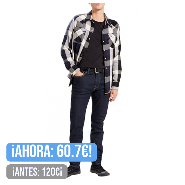 Levi's 512 Slim Taper Vaqueros, Rock Cod, 33W / 32L Hombre