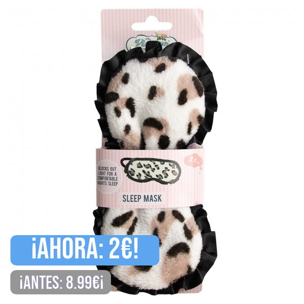 The Vintage Cosmetic Company máscara para dormir con estampado de leopardo, 1 unidad